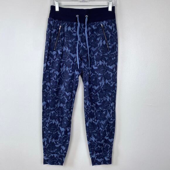 Athleta Trekkie North‎ Jogger Lightweight Ripstop Hiking Outdoors Navy Floral 2 - Picture 2 of 12